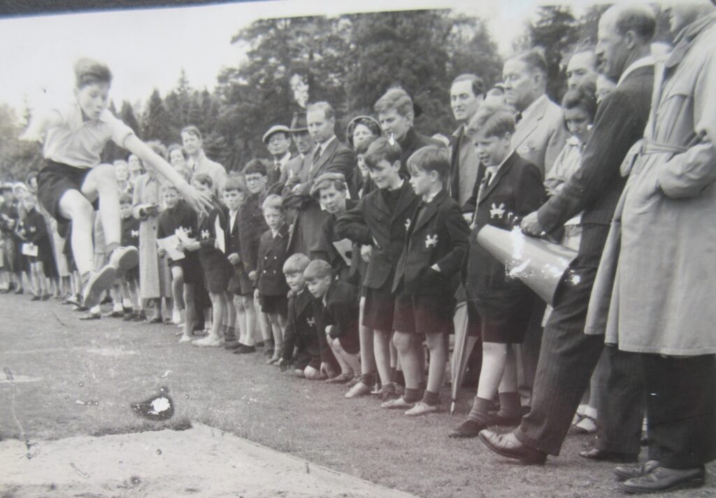 Spectators watching a school race