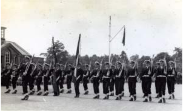 Cadets on parade at Pangbourne