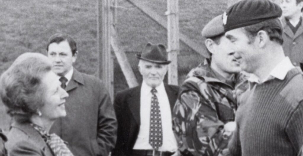 Margaret Thatcher on a visit